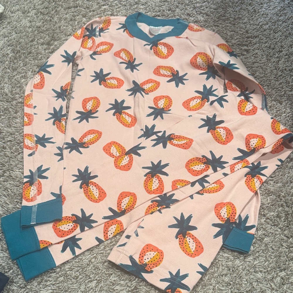 Pineapple Print Kids Pajamas